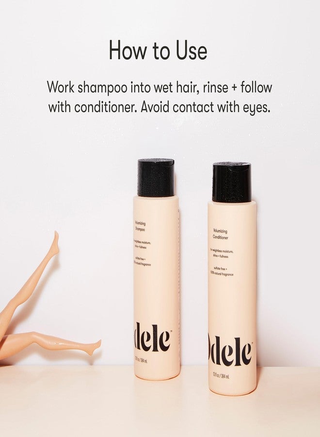 Odele Volumizing Sulfate-Free Shampoo & Conditioner Set, Adds Moisture, Shine, and Fullness for Straight or Wavy Hair Types, 13 Fl Oz Each (2-Pack) - Image 5